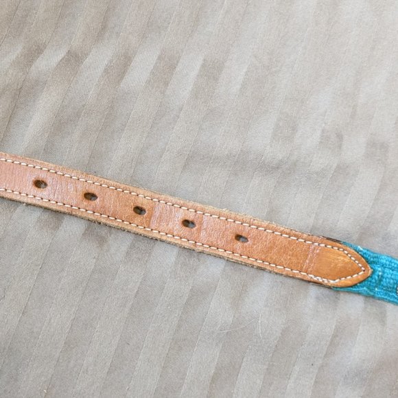 Circle Y of Yoakum Colorful Leather Western Belt Southwestern Design Conchos - Picture 7 of 10